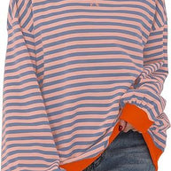 WW | Gestreiftes Sweatshirt in Kontrastierenden Farben