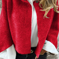 WW | Rundhals-Wolljacke Für Frauen Mit Langen Ärmeln