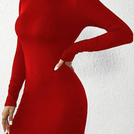 WW - Klassisches Bodycon Kleid mit Rollkragen