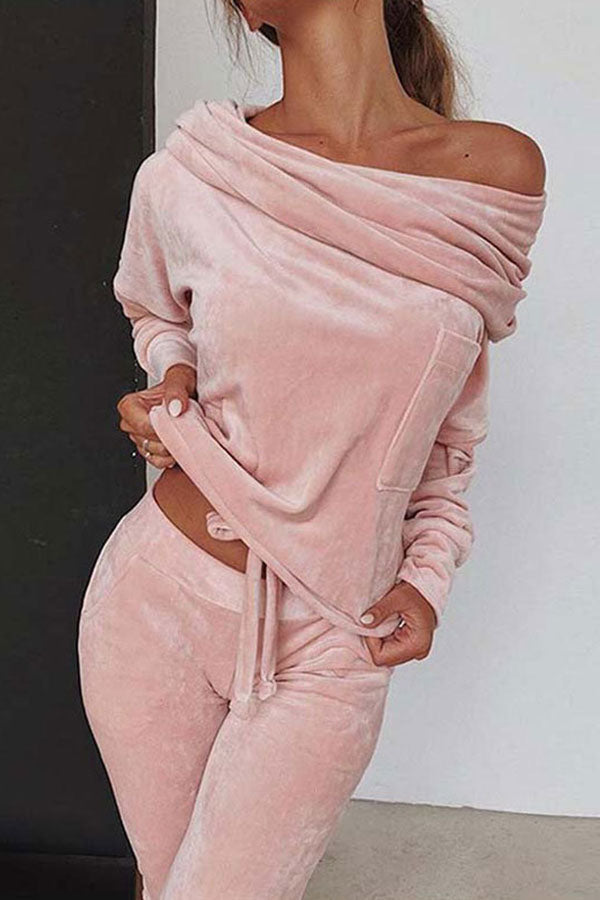 WW | Bequem und Schick Velours Off-Shoulder Jumpsuit