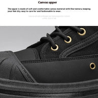 WW | Herren lässige sportliche Canvas Stiefel mit dicker Sohle