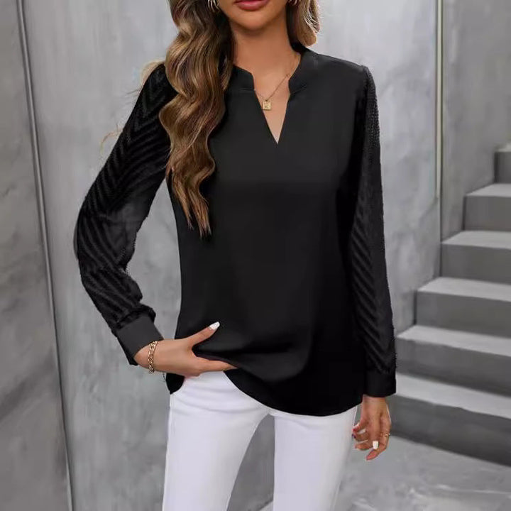 W&W Mode | Elegantes Chiffon Top Mit V-ausschnitt