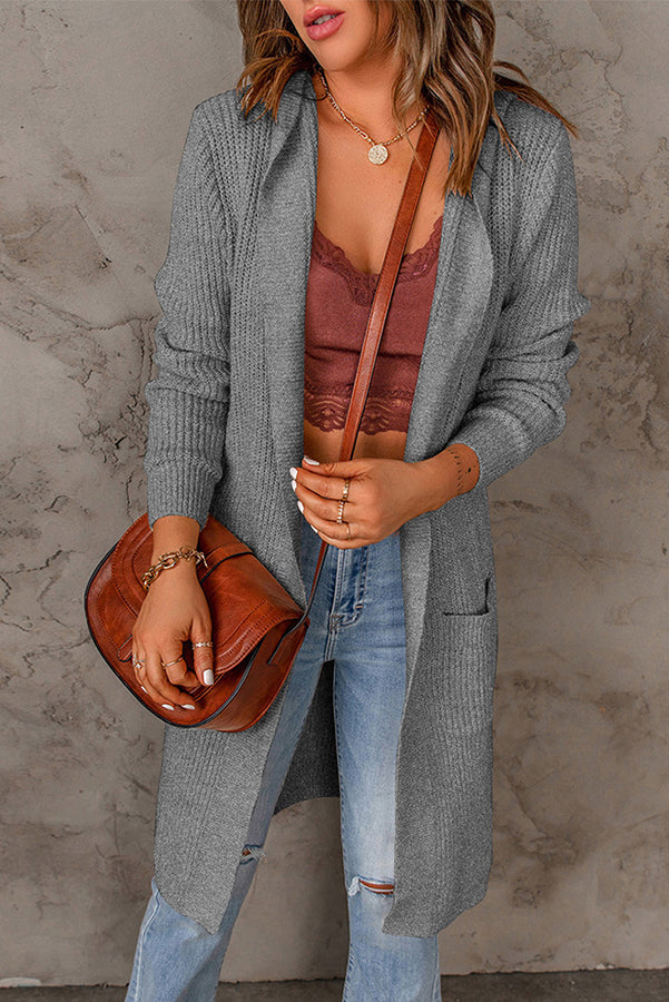 WW | Jonathan Pocketed Hood Midi Strickpullover