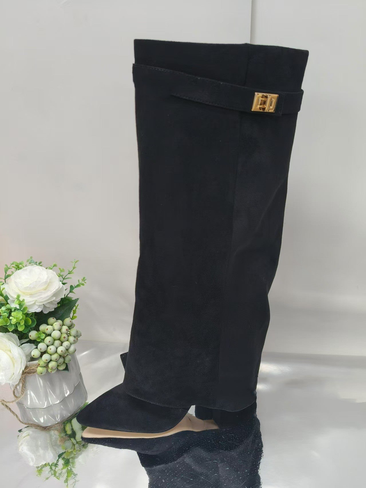 WW | Verschluss Hosen Stiefel Reiterstiefel Mittlere Wade