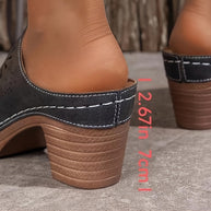 WW | Damen Clogs Mit Blumenausschnitt Und Weicher Sohle