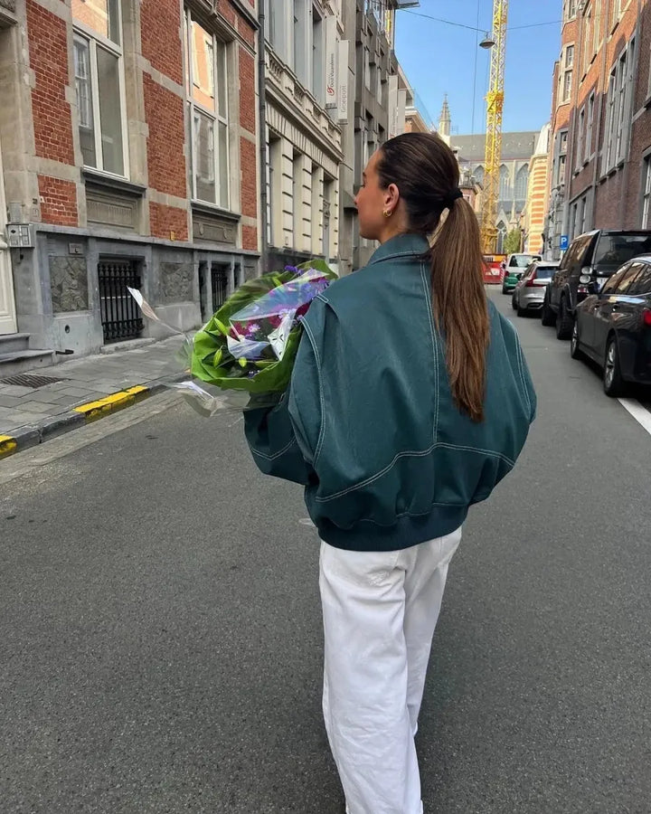 W&W Mode | Oversized Lederjacke für Damen | Trendy und Bequem