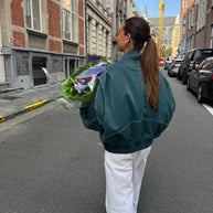 WW | Übergroße Lederjacke für Damen