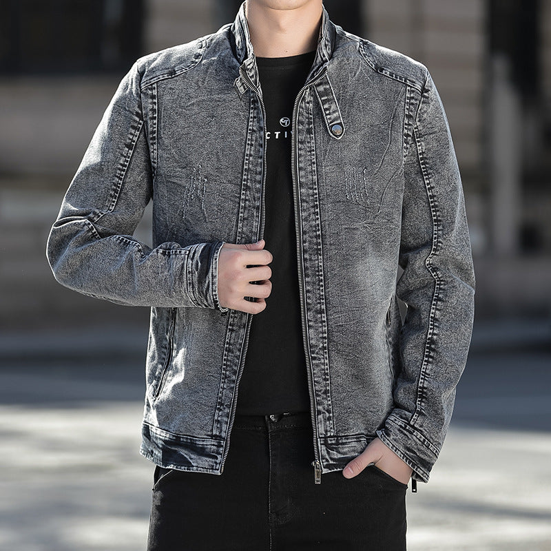 W&W Mode | Lässige Baumwoll Jeansjacke Für Herren
