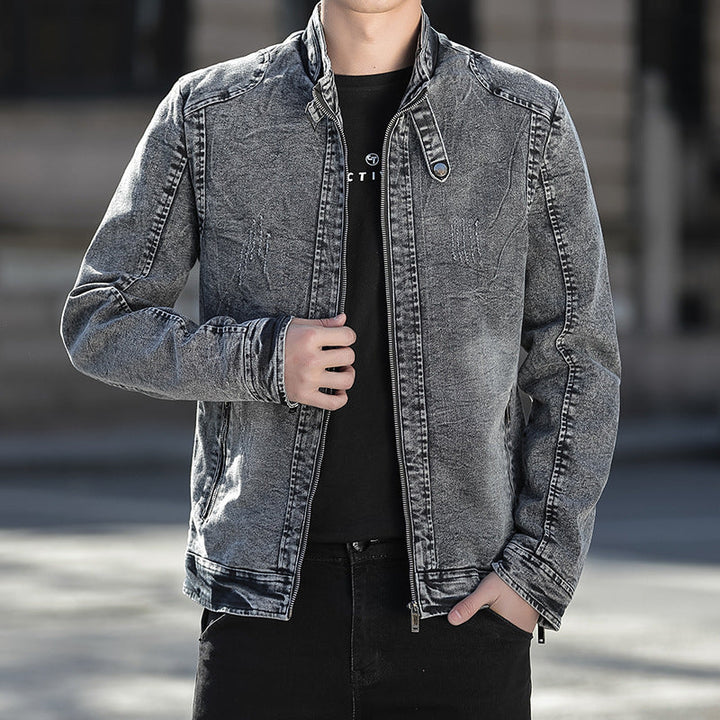 W&W Mode | Lässige Baumwoll Jeansjacke Für Herren
