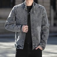 WW | Lässige Baumwoll Jeansjacke Für Herren