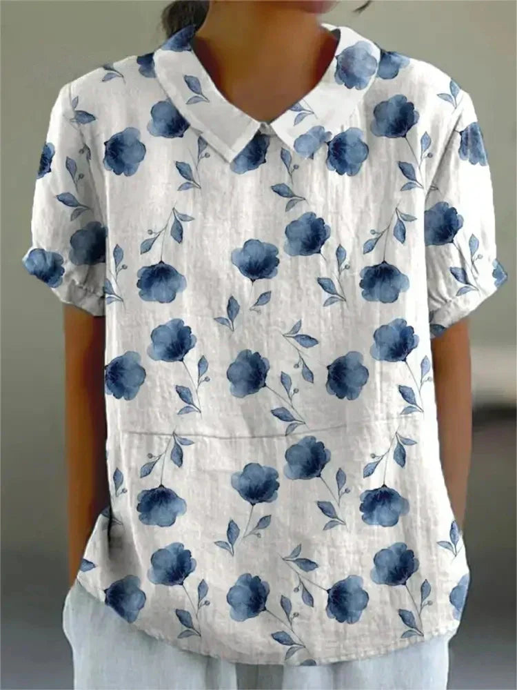 WW | Elegante Bluse Mit Blumen