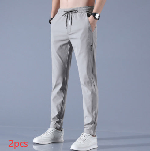 WW | Atmungsaktive Gerade Sporthose Aus Sommer Eis Seide Für Herren