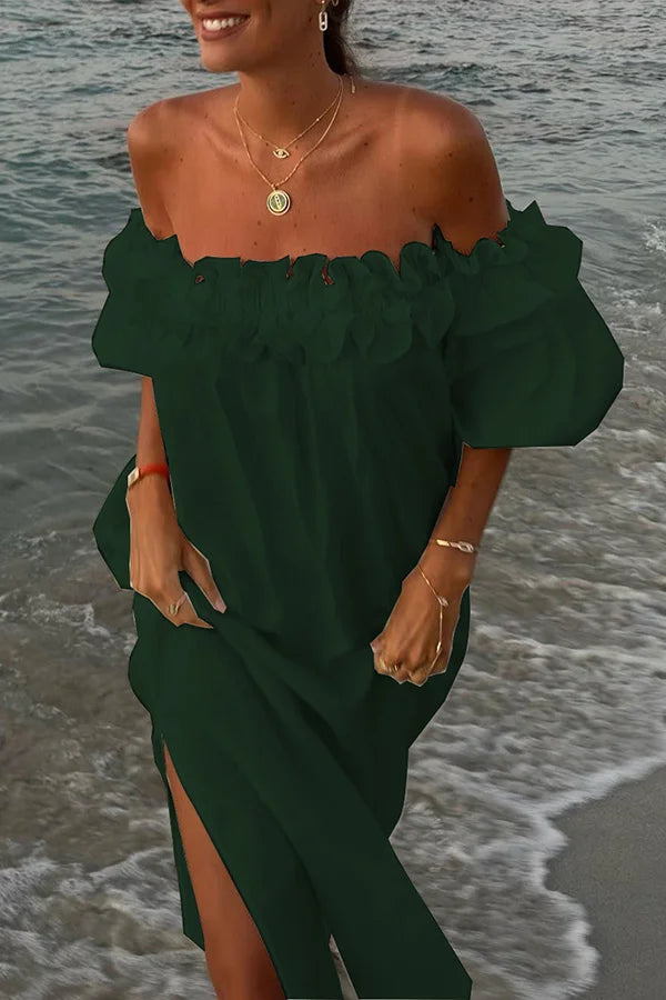WW - Midi-Kleid mit Rüschen
