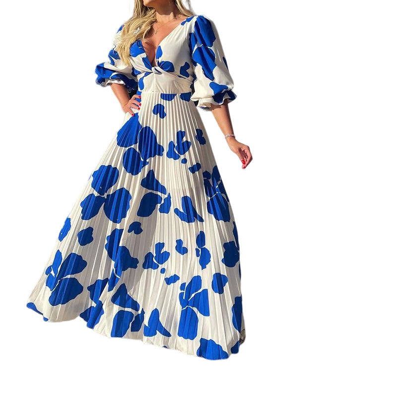 WW | Elegantes bedrucktes Kleid in modischer Passform