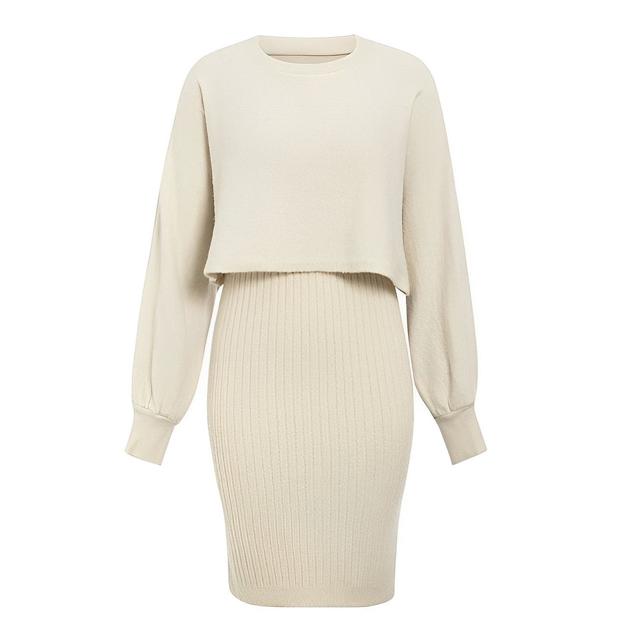 WW | 2|Teiliges Strickkleid Mit Flügelärmeln