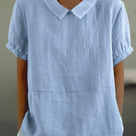 WW | Weiche Baumwoll-Leinen-Bluse für Damen