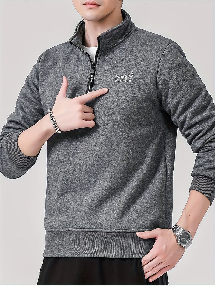 W&W Mode | Herren Pullover mit Stehkragen für Herbst Winter
