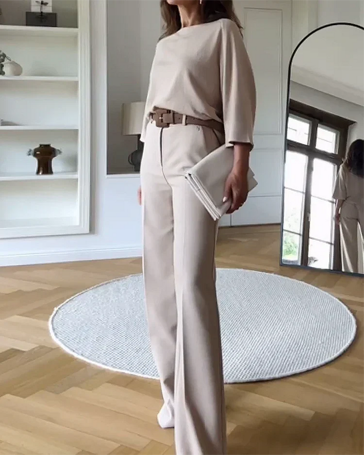 Damen zweiteiliges Set aus hochwertigem Stoff