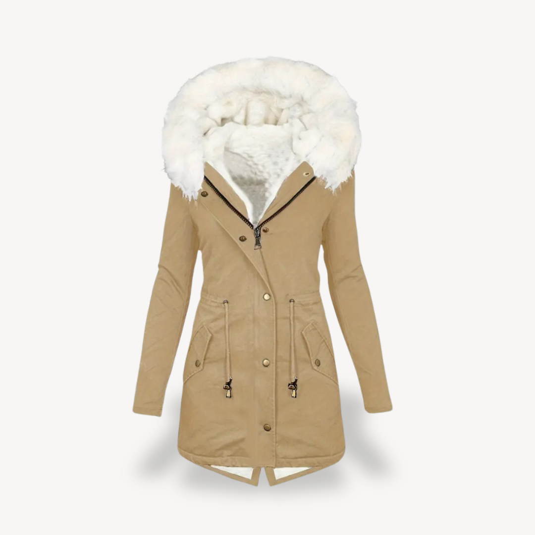 WW | Damen Kunstpelz Kapuzen Parka Jacke