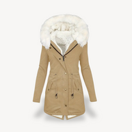 WW | Damen Kunstpelz Kapuzen Parka Jacke