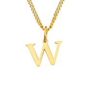 WW | Buchstaben All Match 14k Edelstahl Halskette