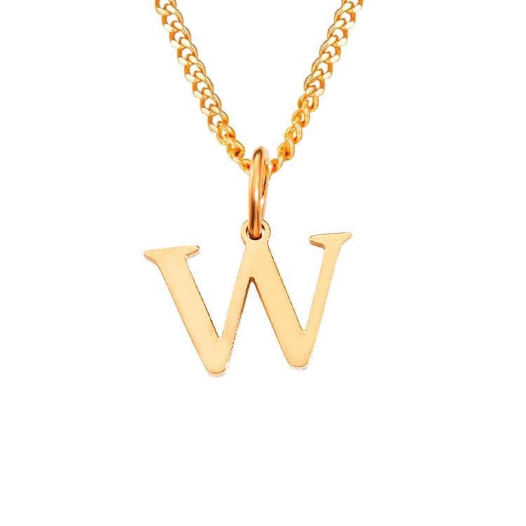 WW | Buchstaben All Match 14k Edelstahl Halskette