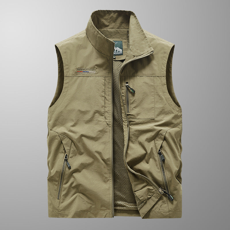 W&W Mode | Herren Cargo Weste Mit Reißverschlusstaschen