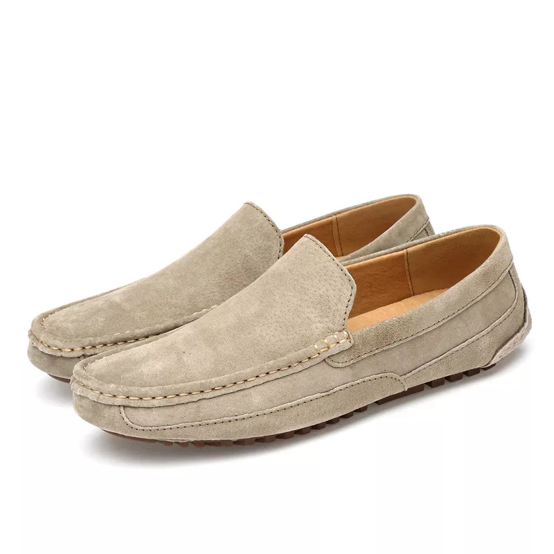 W&W Mode | Herren Beige Mokassins Bequem