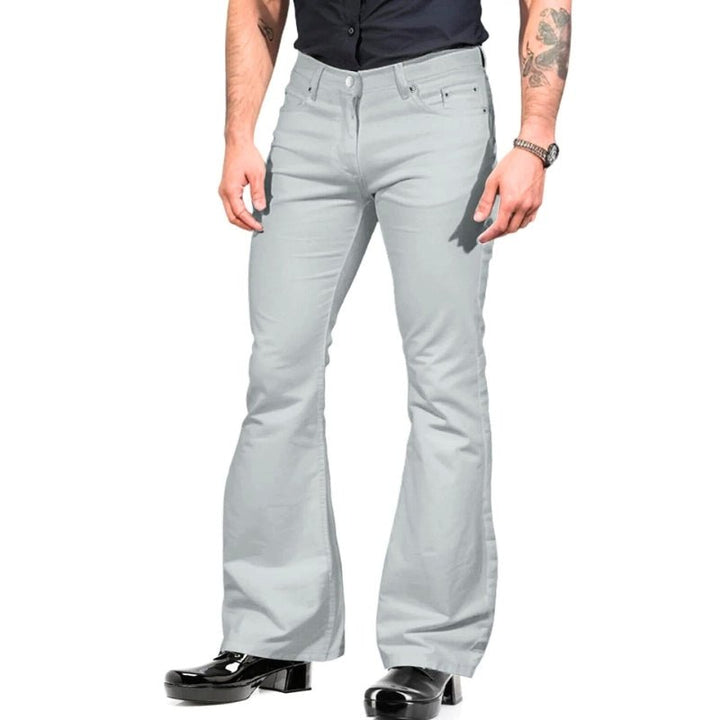 W&W Mode | Herren Hose Retro Flare Herrenhose Weinlese Kleidungsstil Trendiges Design