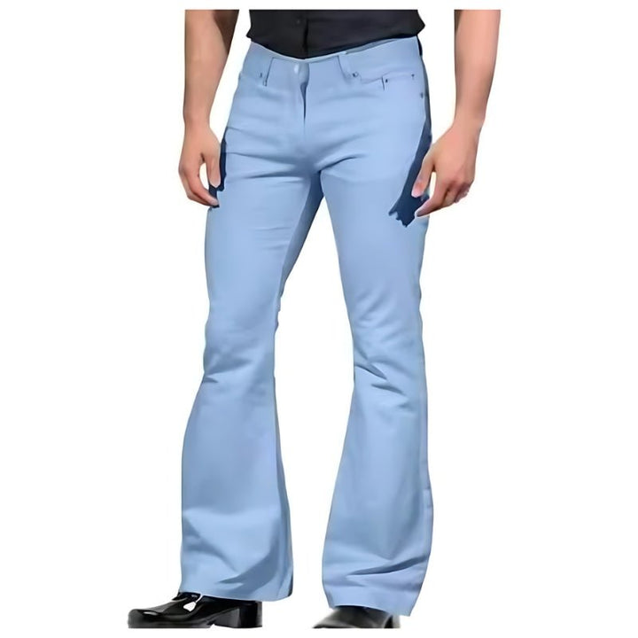 W&W Mode | Herren Hose Retro Flare Herrenhose Weinlese Kleidungsstil Trendiges Design