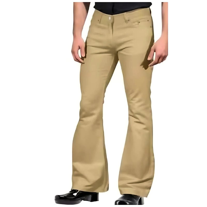 W&W Mode | Herren Hose Retro Flare Herrenhose Weinlese Kleidungsstil Trendiges Design