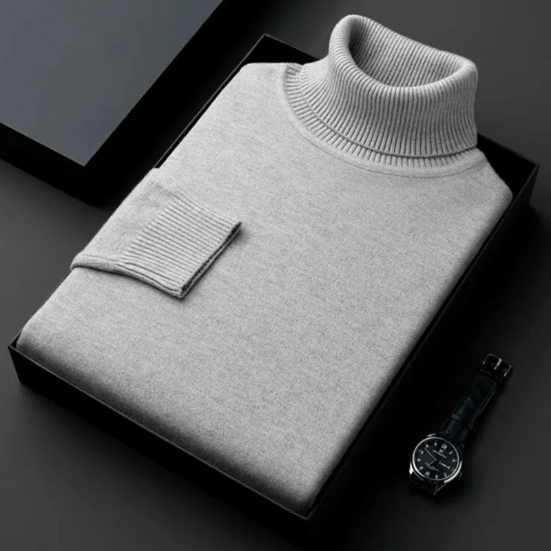 W&W Mode | Kaschmir Baumwoll Mischung Rollkragenpullover Für Männer