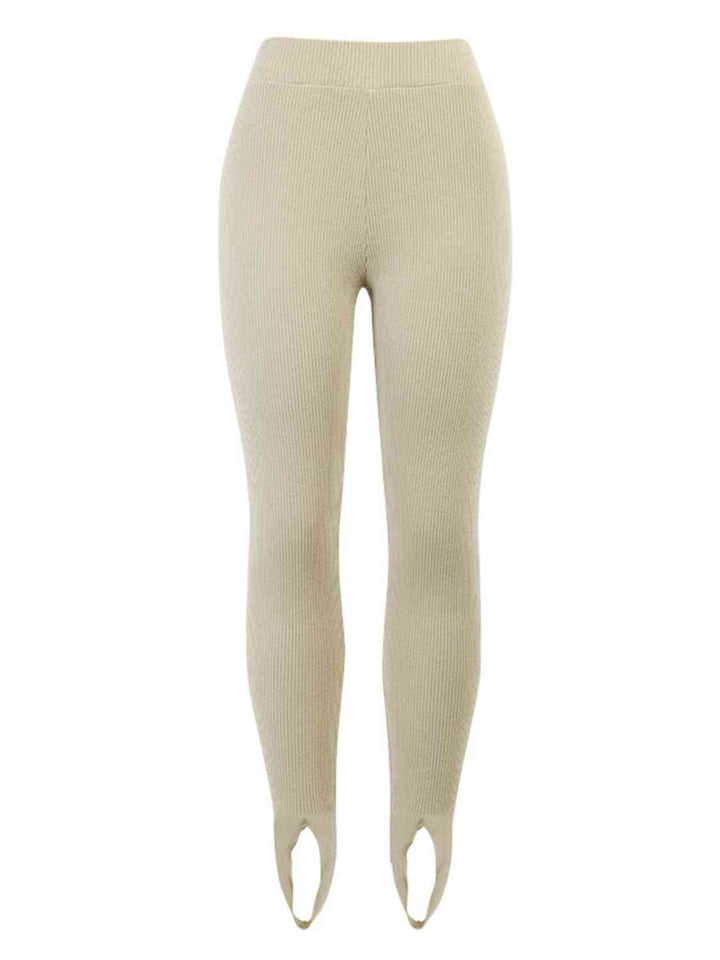 W&W Mode | Geripptes Mittel Taillen Leggings