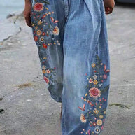 WW | Bohemian Floral Gedruckte Übergroße Harem-Hose