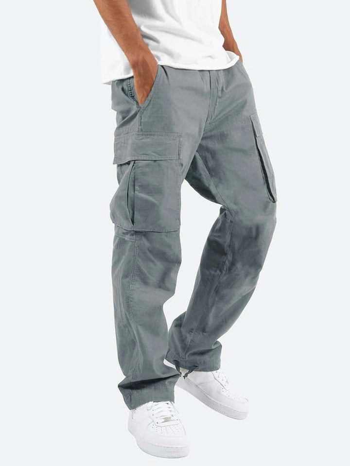 W&W Mode | Bequeme Herren Arbeitsbekleidungs Hose Mit Verstellbarem Bund Und Vielen Taschen