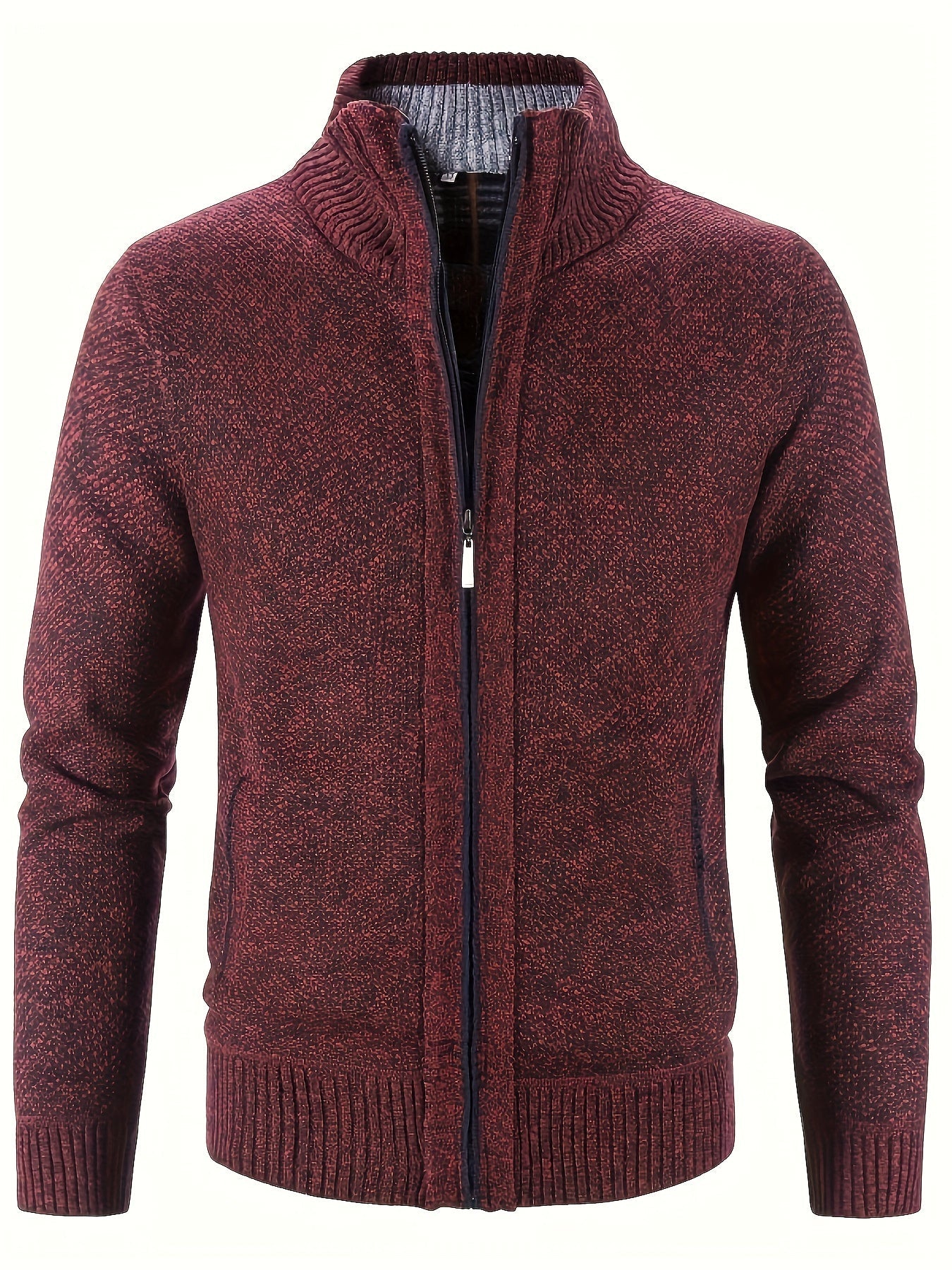 WW | Zip Up Stehkragen Strickjacke