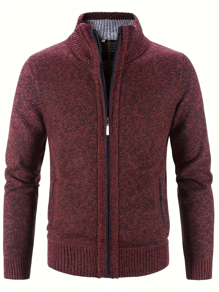 WW | Zip Up Stehkragen Strickjacke
