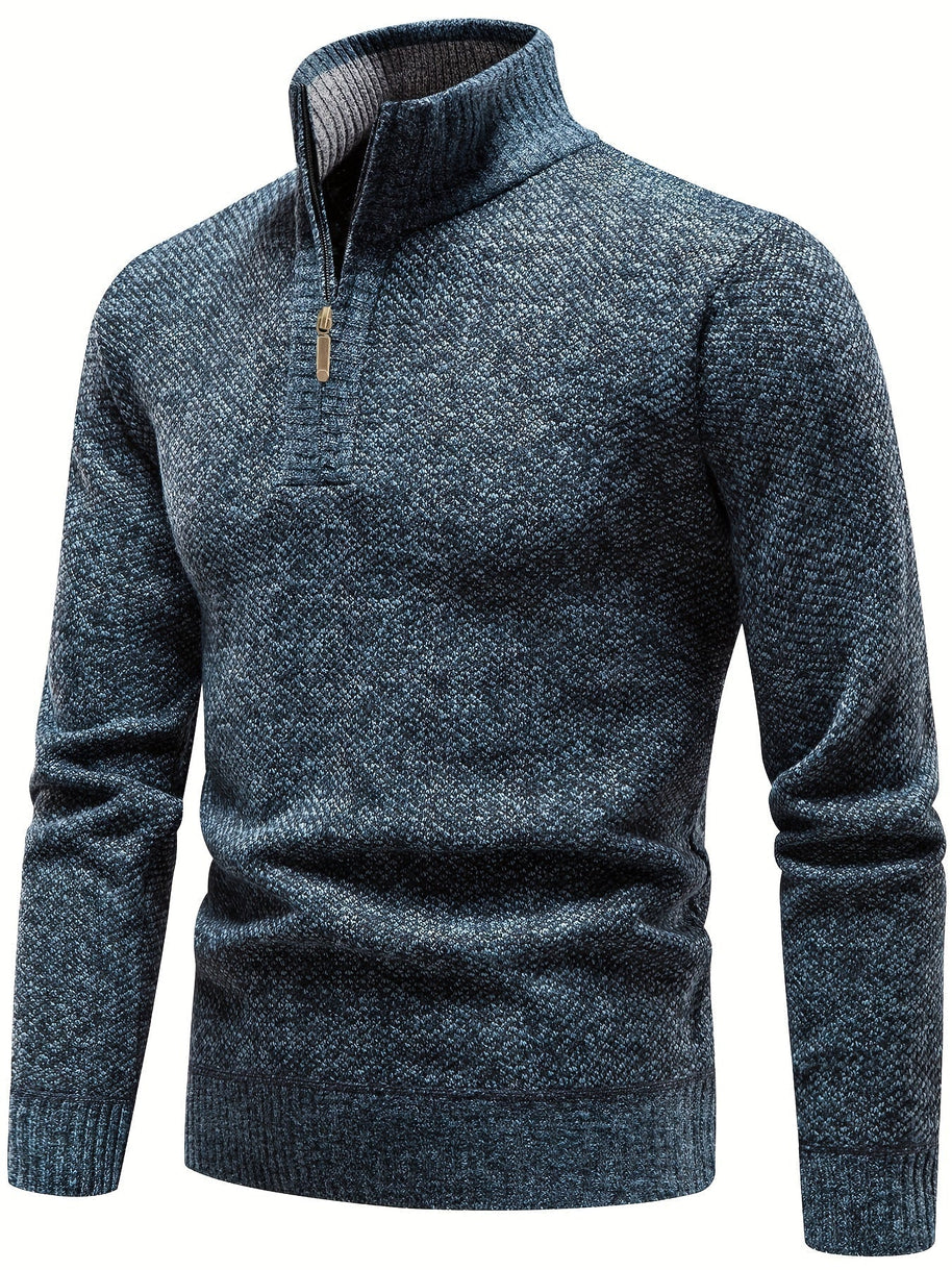 WW | Stilvoller, Lässiger Pullover Mit Halbem Reißverschluss