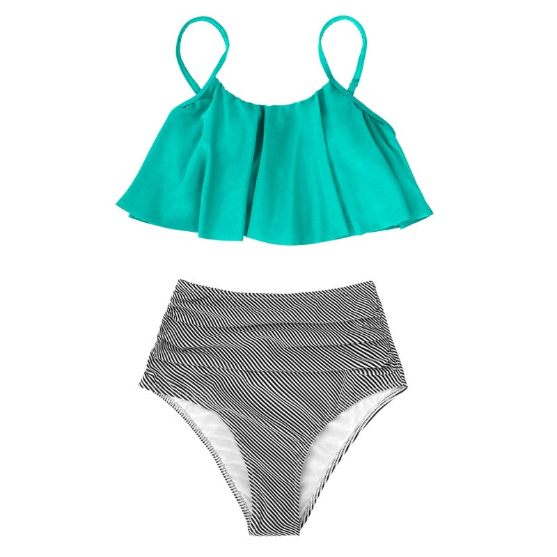 WW | Bunter Bikini mit Rüschen