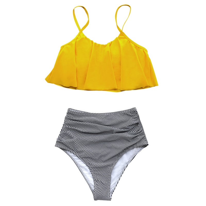 WW | Bunter Bikini mit Rüschen
