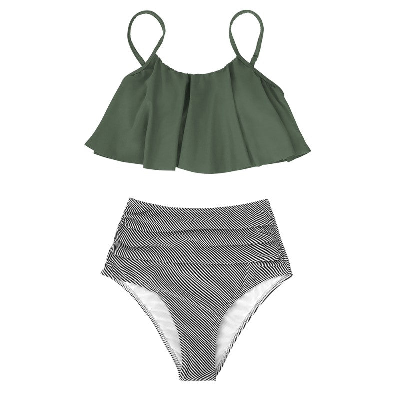 WW | Bunter Bikini mit Rüschen