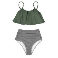 WW | Bunter Bikini mit Rüschen