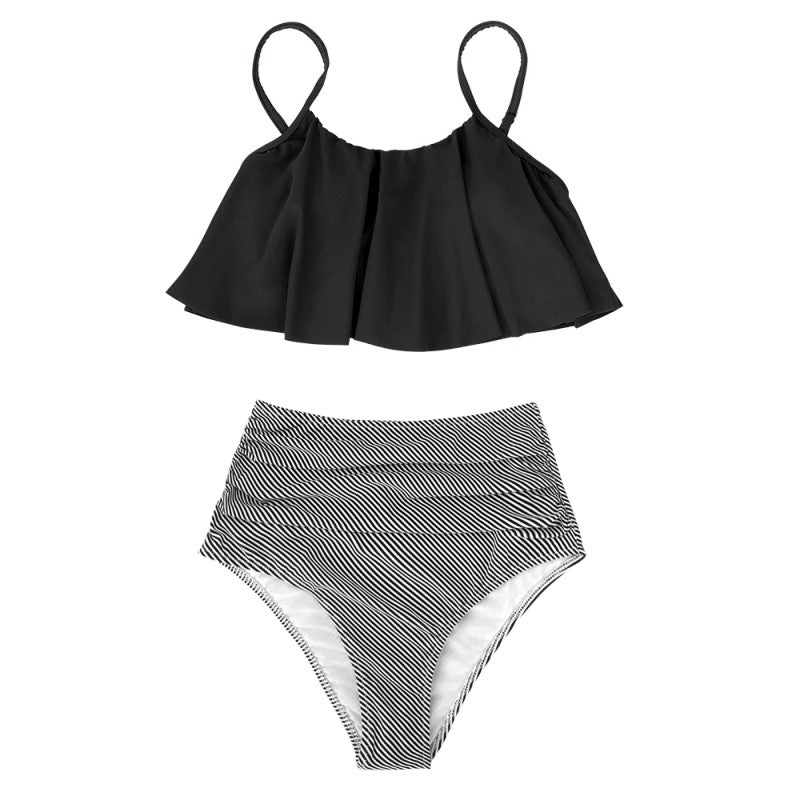 WW | Bunter Bikini mit Rüschen