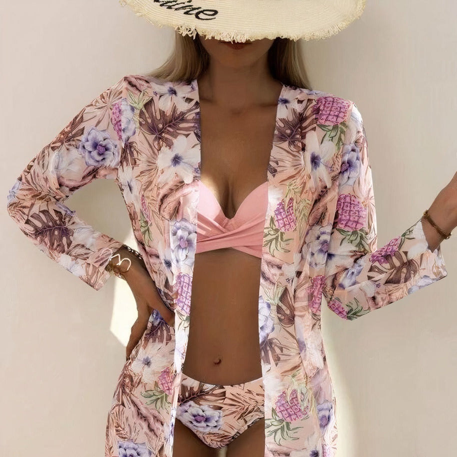 WW-in-1-Bikini-Set mit Blumenmuster (Bestseller)