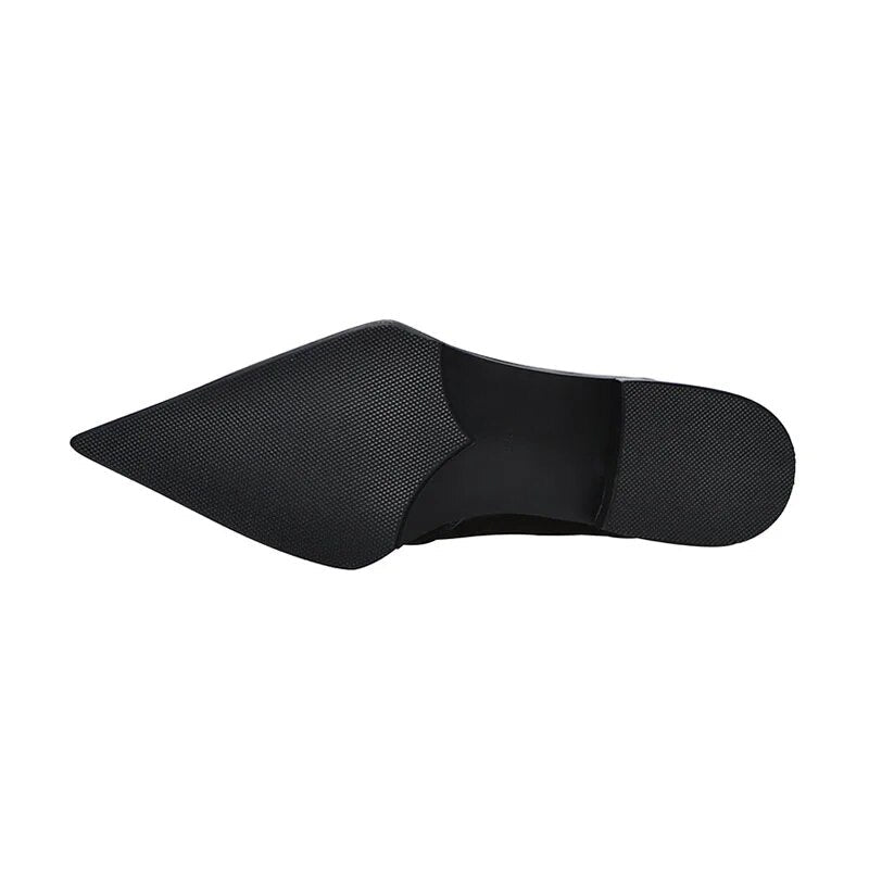 WW | Schwarze Stiefeletten mit niedrigem Absatz für Damen