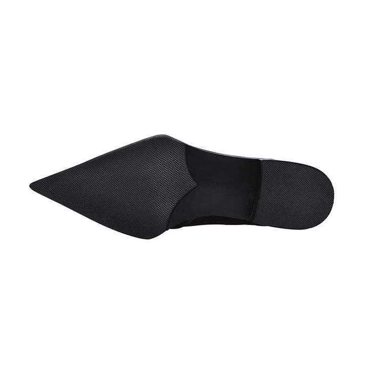 W&W Mode | Schwarze Stiefeletten mit niedrigem Absatz für Damen