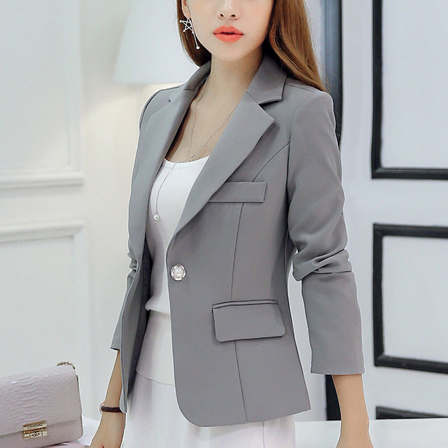 WW | Schwarzer Blazer für Damen Bürojacke Anzug Taschen Jacken