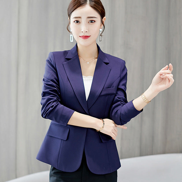 WW | Schwarzer Blazer für Damen Bürojacke Anzug Taschen Jacken