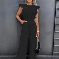 WW | Elegante Breite Hose, Subtile Ärmelakzente Perfekt für Festliche Anlässe