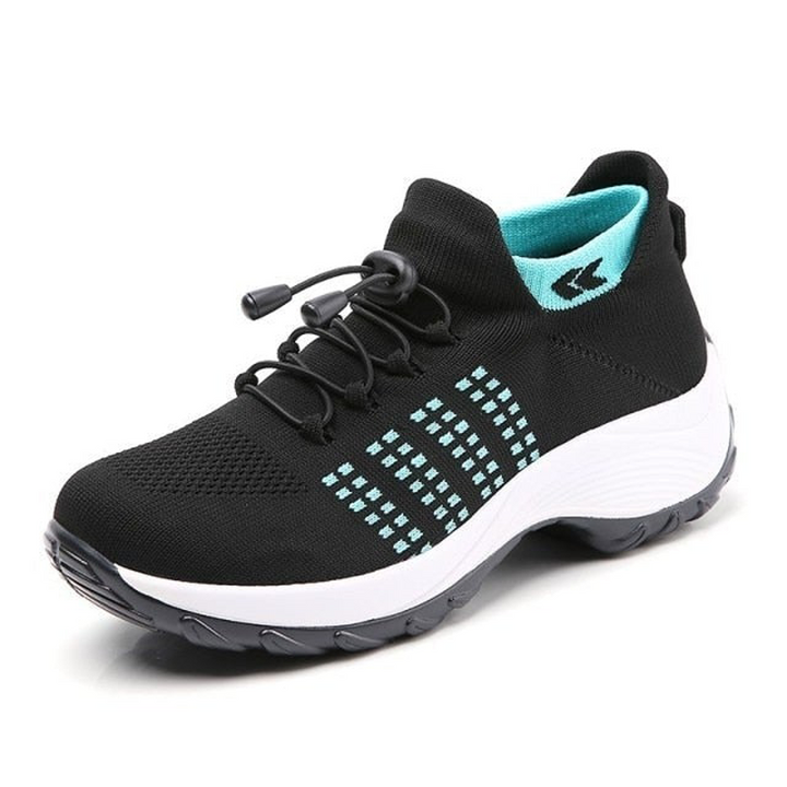 W&W Mode | Atmungsaktive Slip on Sneakers Mit Verstellbaren Schnürsenkeln Für Damen